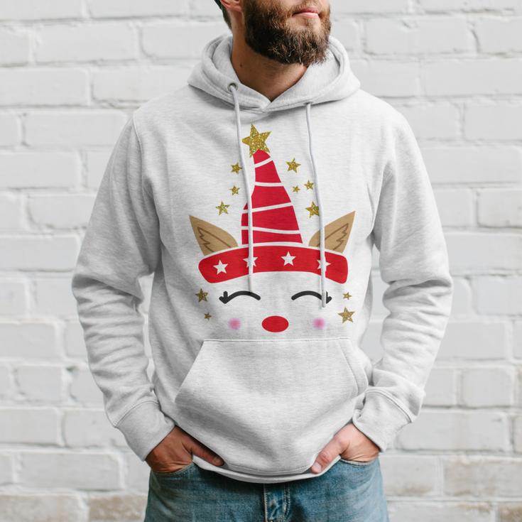 New Christmas Unicorn Face Santicorn Cute Hoodie Gifts for Him