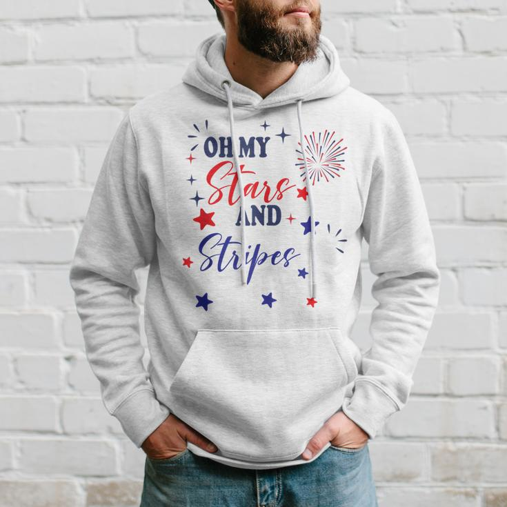 Oh My Stars And Stripes July 4Th Patriotic Fireworks Hoodie Gifts for Him