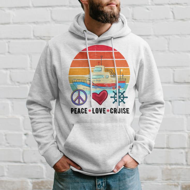 Peace Love Cruising Family Cruise Vacation Matching Gift Hoodie Gifts for Him