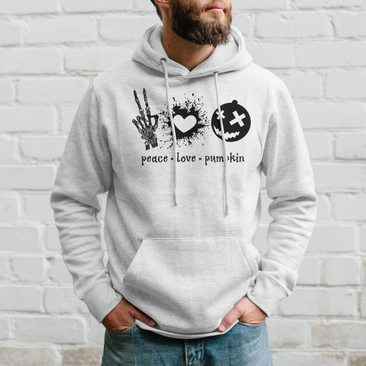 Peace Love Pumpkin Halloween Hoodie Gifts for Him