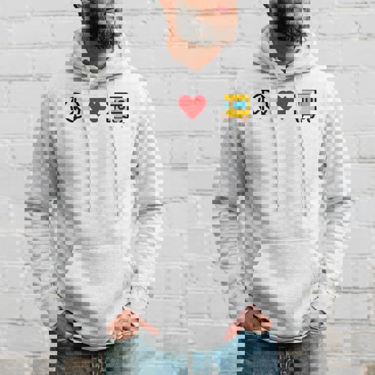 Peace Love Rv Camp Van Travel Fun Graphic Travel Hoodie Gifts for Him