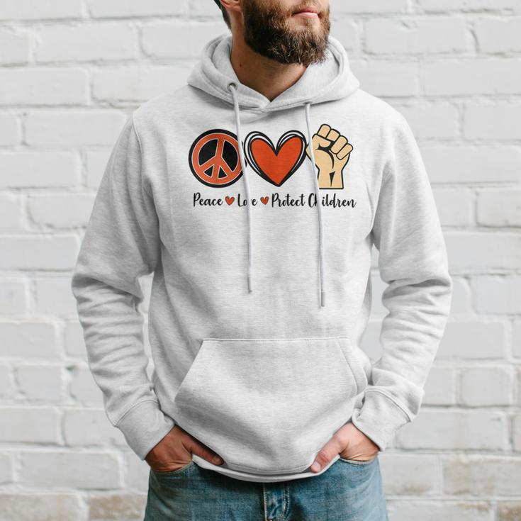 Protect Our Kids End Guns Violence Wear Orange Peace Sign Hoodie Gifts for Him