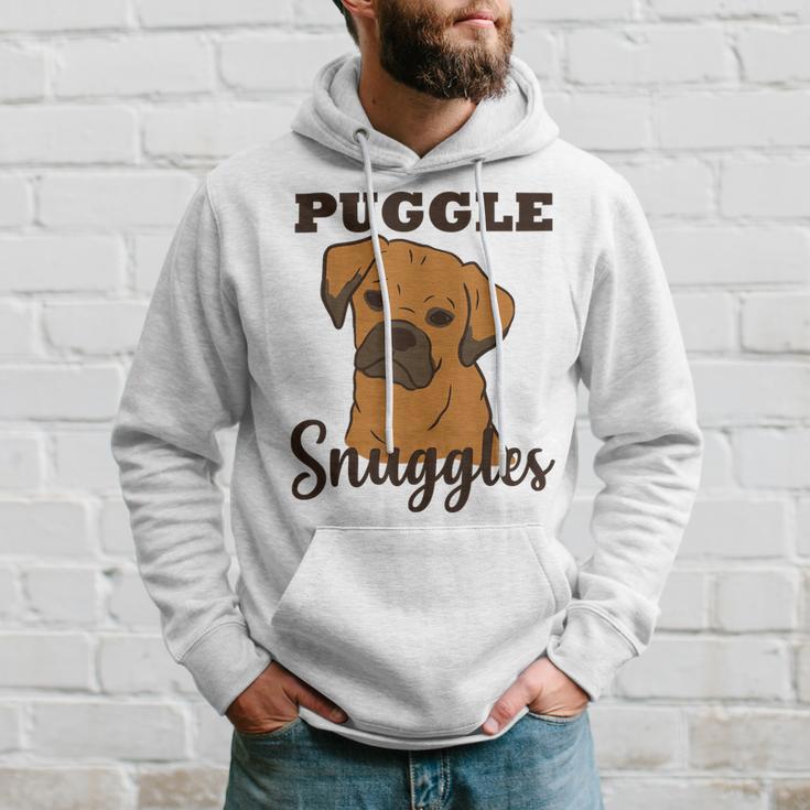 Puggle Dog Snuggles Funny Cute Pug Beagle Mom Dad Hoodie Gifts for Him