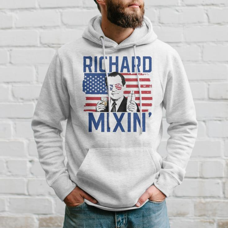 Richard Mixin 4Th Of July Funny Drinking President Nixon Hoodie Gifts for Him