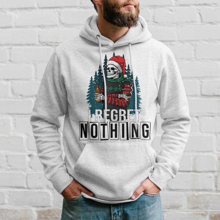 Skeleton Santa I Regret Nothing Christmas Hoodie Gifts for Him