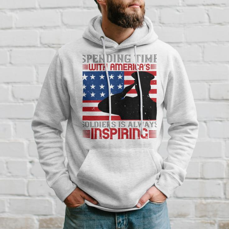 Spending Time With Americas Soldiers Is Always Inspiring Veterans Day Gifts Hoodie Gifts for Him