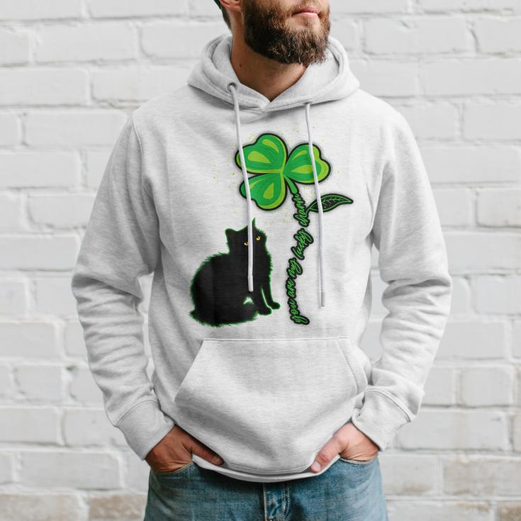 St Patricks Day Black Cat My Lucky Charm Hoodie Gifts for Him