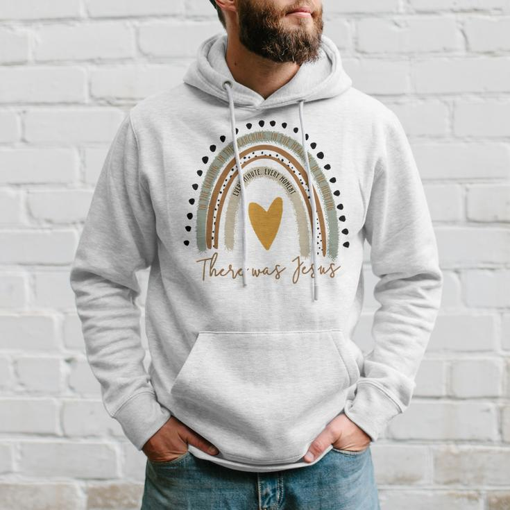 There Was Jesus Unisex Christian Religious Rainbow Vintage Hoodie Gifts for Him