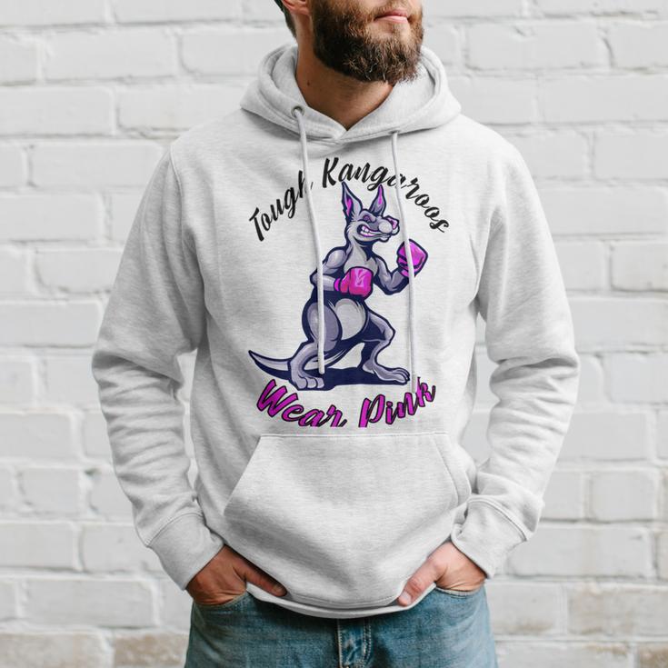 Tough Kangaroos Wear Pink In Support Of Breast Cancer Awareness Hoodie Gifts for Him