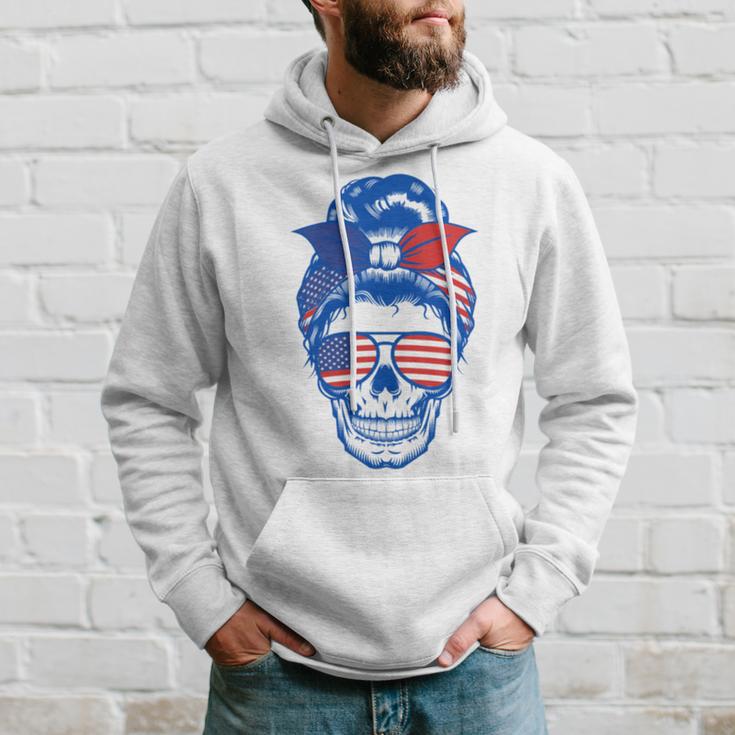 Ultra Maga Red White Blue Skull Hoodie Gifts for Him