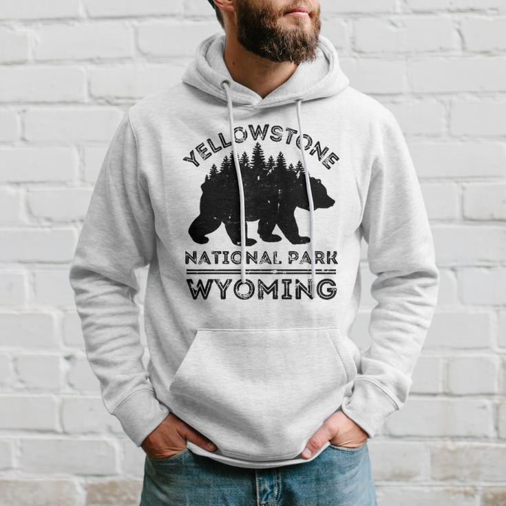 Yellowstone National Park Wyoming Bear Nature Hiking Hoodie Gifts for Him
