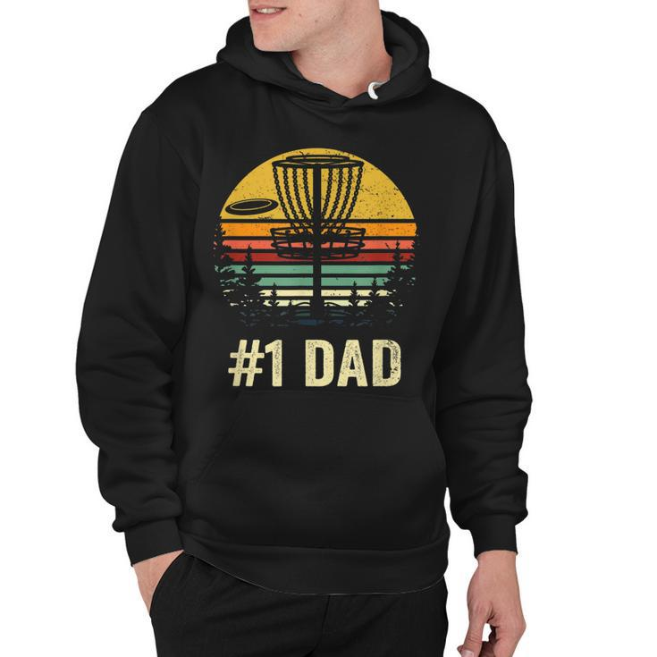 1 Dad Disc Golf Gift Number One Father Frisbee Golfing Disk  Hoodie