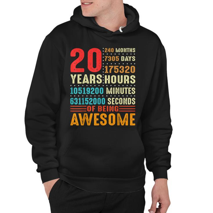 20 Years Old 20Th Birthday Vintage 240 Months For Boy Girl  Hoodie