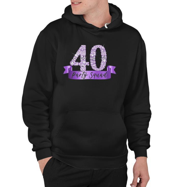 40Th Birthday Party Squad I Purple Group Photo Decor Outfit Hoodie