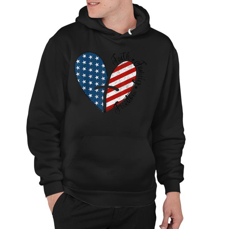 4Th Of July Faith Family Freedom American Flag Patriotic  Hoodie