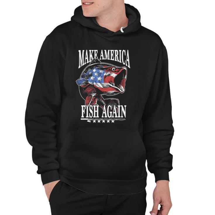 4Th Of July Fishing Make America Fish Again Usa Fisherman Hoodie