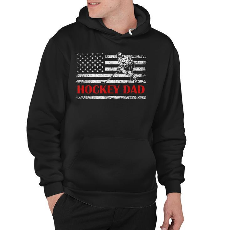 4Th Of July Us Flag Hockey Dad Gift For Fathers Day  Hoodie