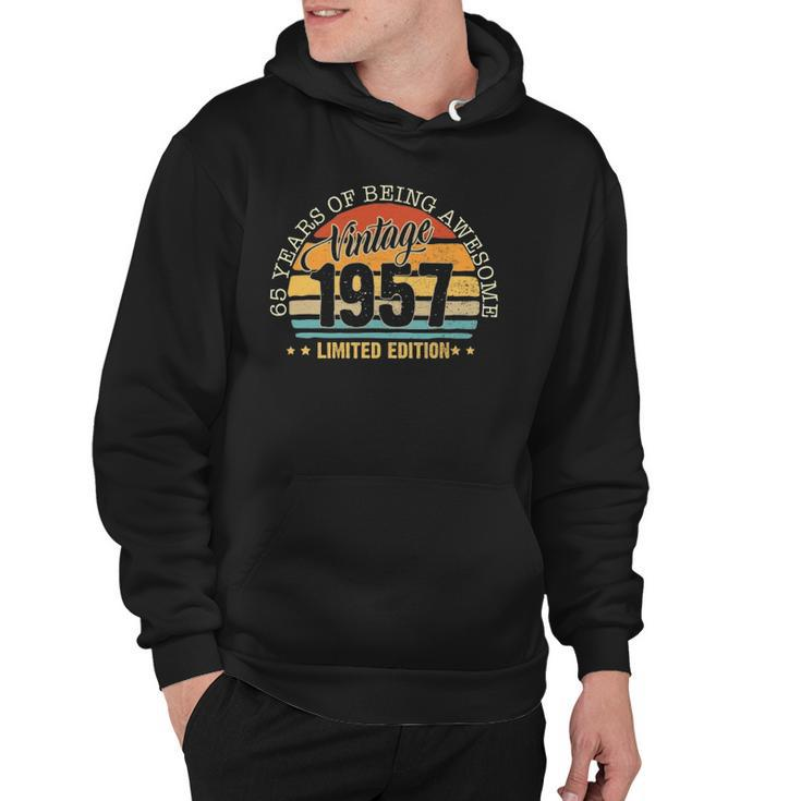 65 Years Old Gift Vintage 1957 Limited Edition 65Th Birthday Hoodie