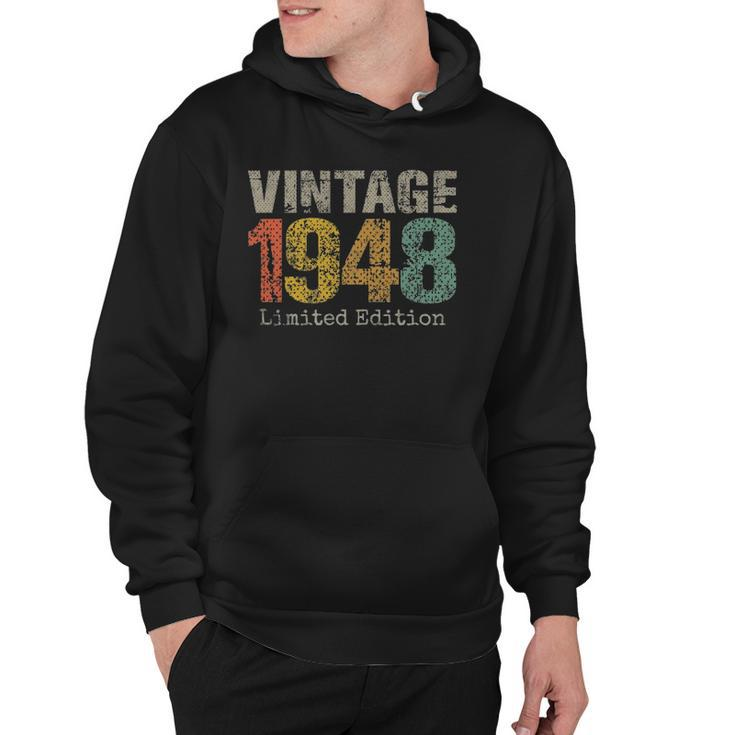 74 Years Old Gifts Vintage 1948 Limited Edition 74Th Birthday Hoodie