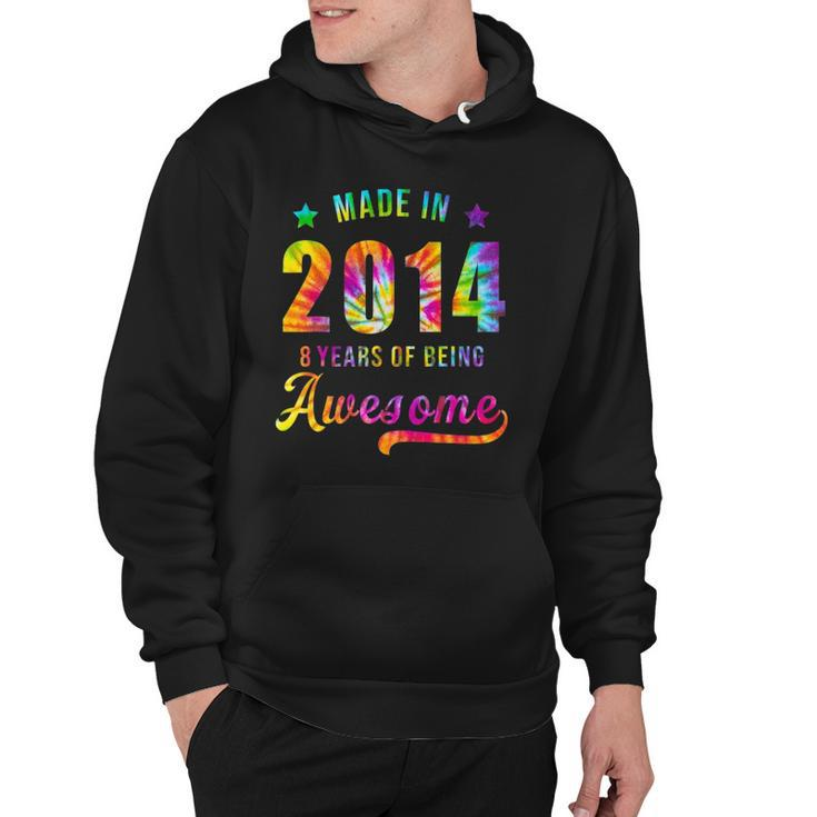 8 Years Old 8Th Birthday 2014 Tie Dye Awesome Hoodie