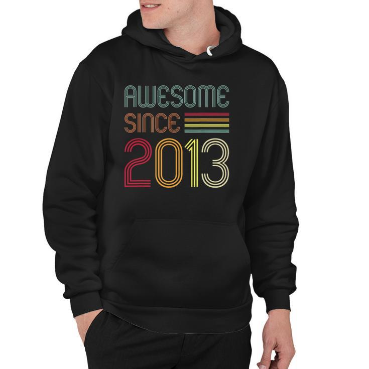 9 Years Old Gifts Awesome Since 2013 9Th Birthday Retro Hoodie