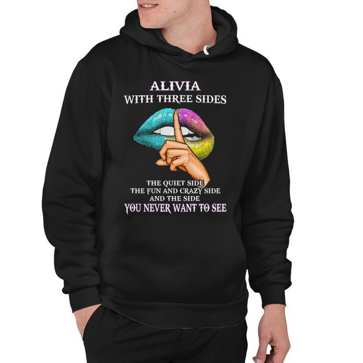 Alivia Name Gift   Alivia With Three Sides Hoodie