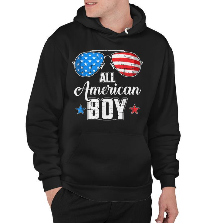 All American Boy Us Flag Sunglasses For Matching 4Th Of July  Hoodie