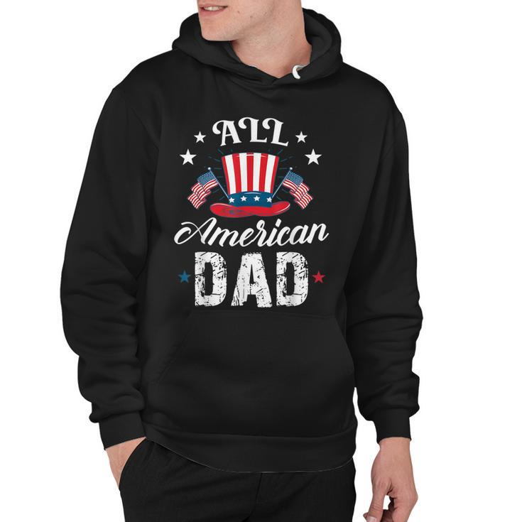 All American Dad 4Th Of July Patriot Hat With American Flag  Hoodie