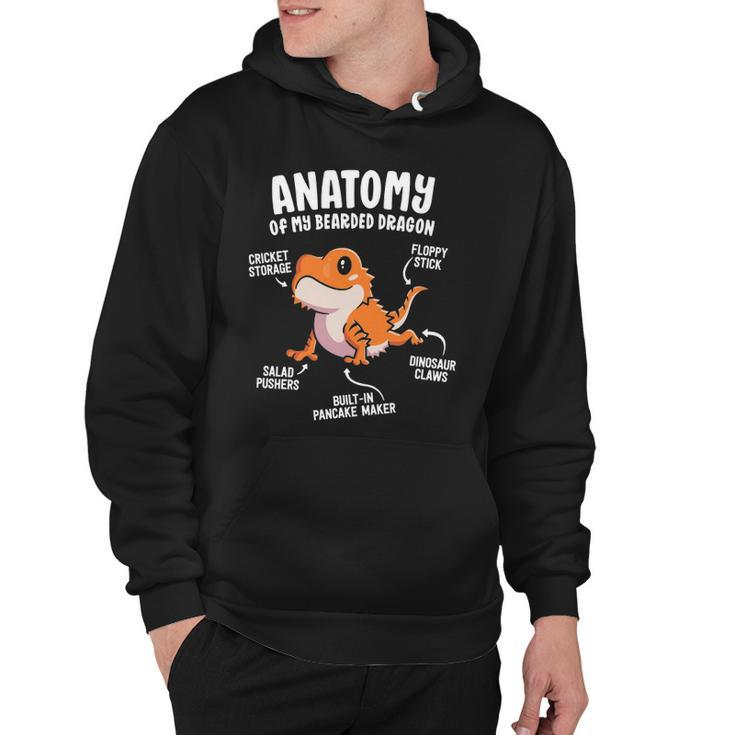Anatomy Of A Bearded Dragon  Gift For Reptile Lover  Hoodie