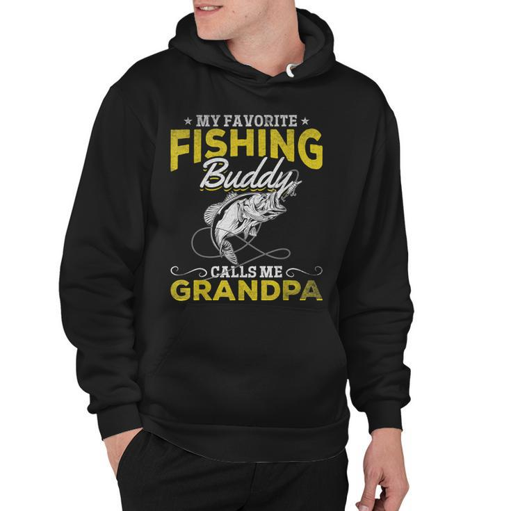 Angler I My Favorite Fishing Buddy Calls Me Grandpa Fishing Hoodie