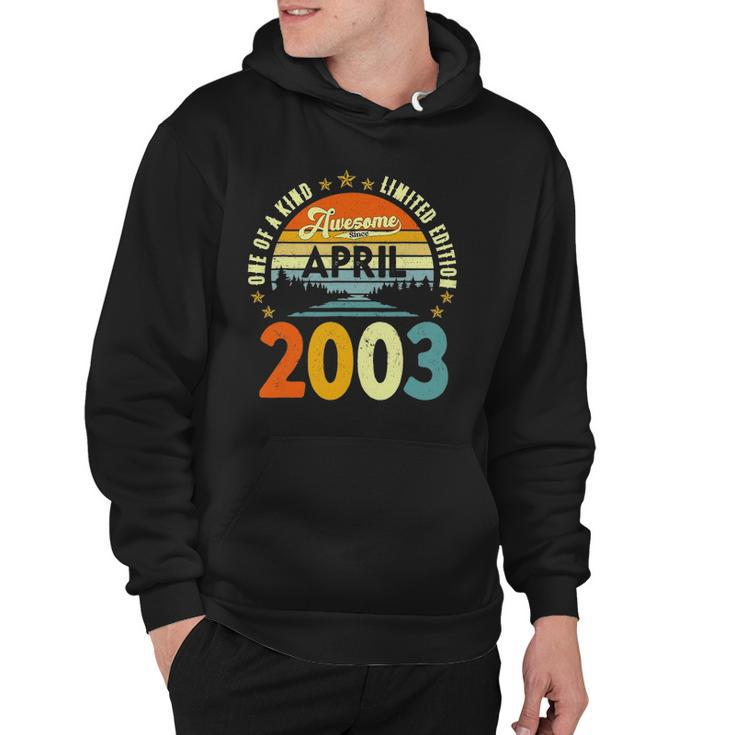 Awesome Since April 2003 Vintage 19Th Birthday Hoodie