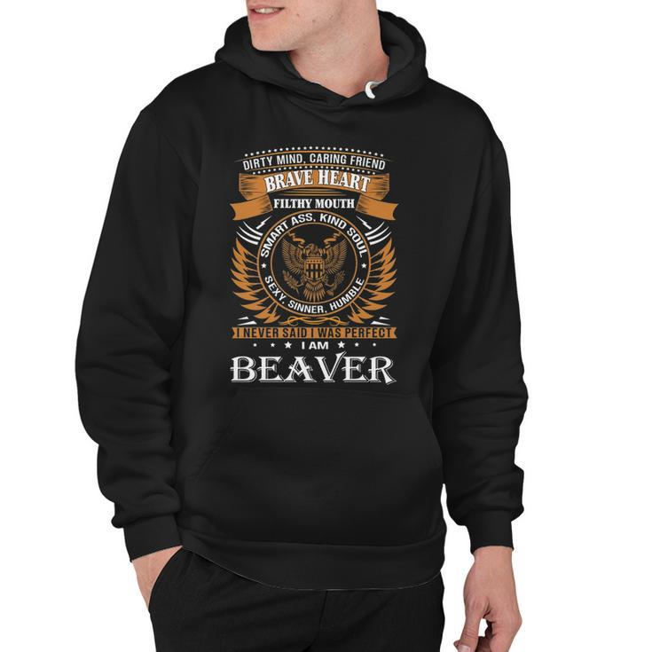 Beaver Name Gift   Beaver Brave Heart Hoodie