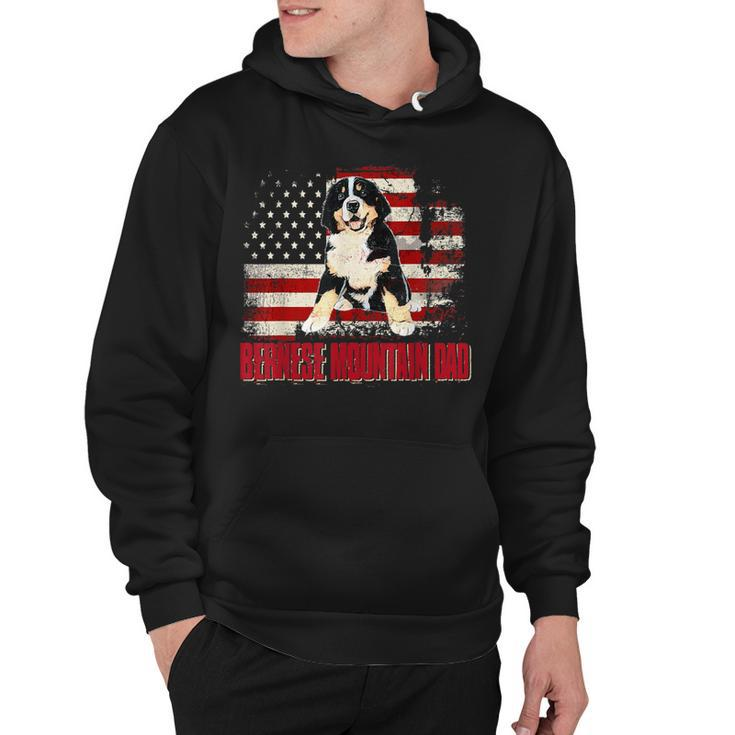 Bernese Mountain Dad American Flag 4Th Of July Dog Lovers V2 Hoodie