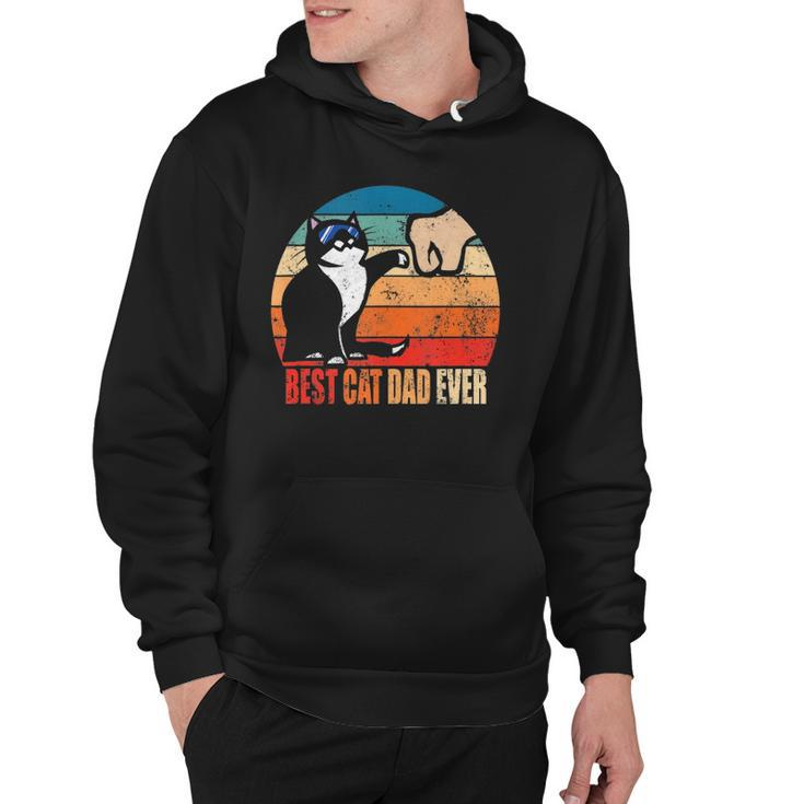 Best Cat Dad Ever Paw Fist Bump Funny Fathers Day Tee  Hoodie