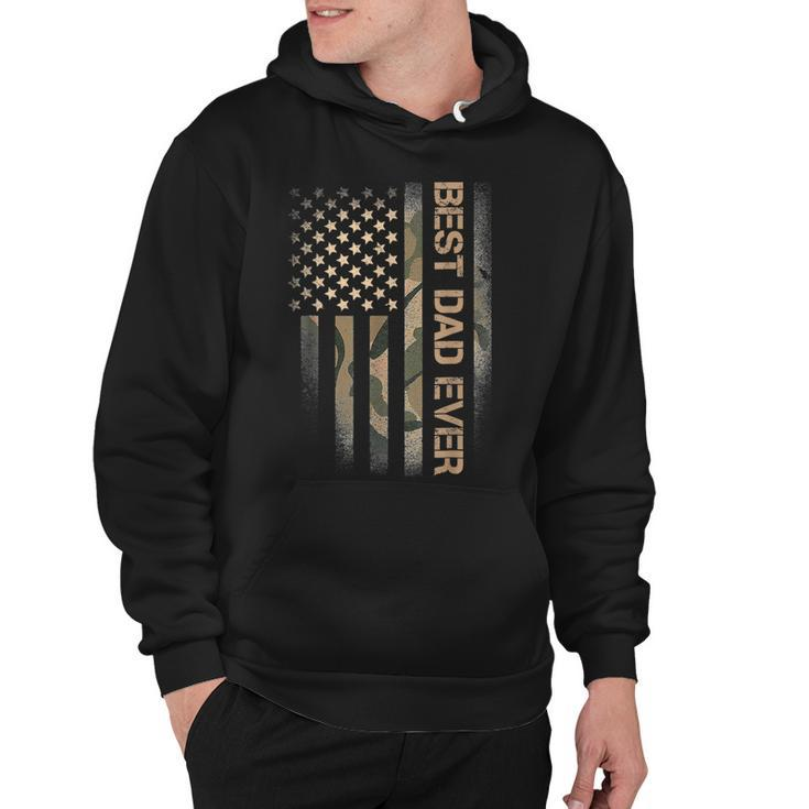 Best Dad Ever Camo American Us Flag Fathers Day 4Th Of July  Hoodie