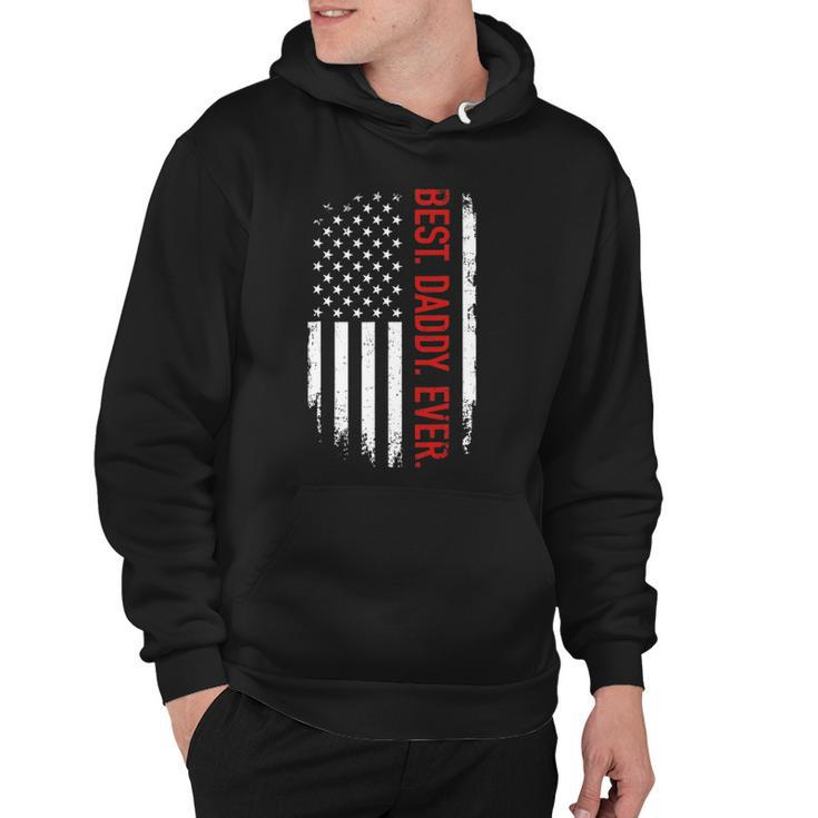 Best Daddy Ever Us American Flag Vintage For Fathers Day Hoodie