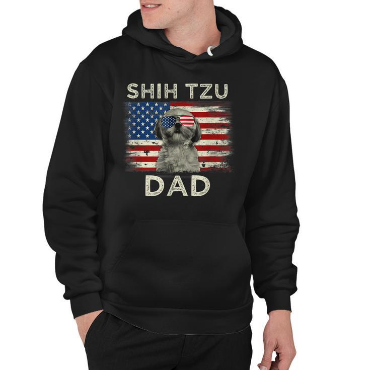 Best Shih Tzu Dad Ever American Flag 4Th Of July Father Day  Hoodie