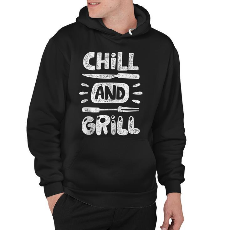 Birthday Gift For Him Husband Dad Grandpa Chill And Grill  Hoodie