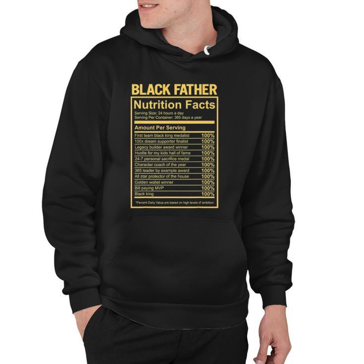 Black Father Fathers Day King Nutrition Facts Dad Hoodie