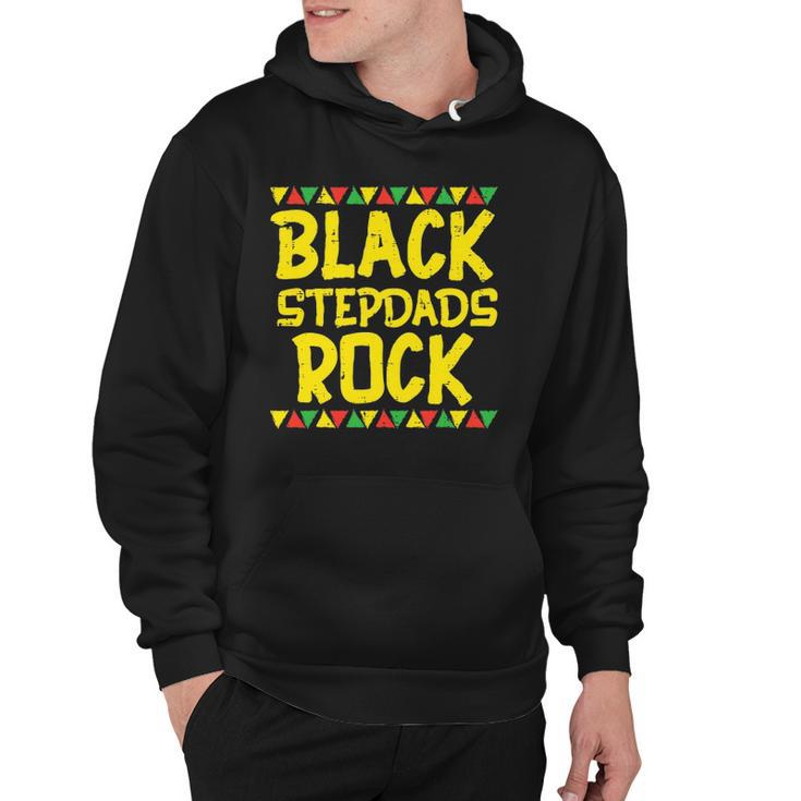 Black Stepdad Rock Kente African American Pride History Gift Hoodie