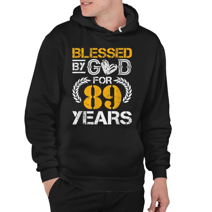 Blessed By God For 89 Years 89Th Birthday Since 1933 Vintage  Hoodie