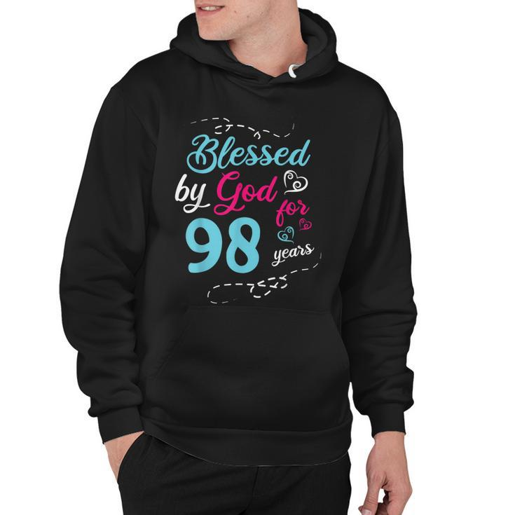 Blessed By God For 98 Years 98Th Birthday Party Celebration  Hoodie