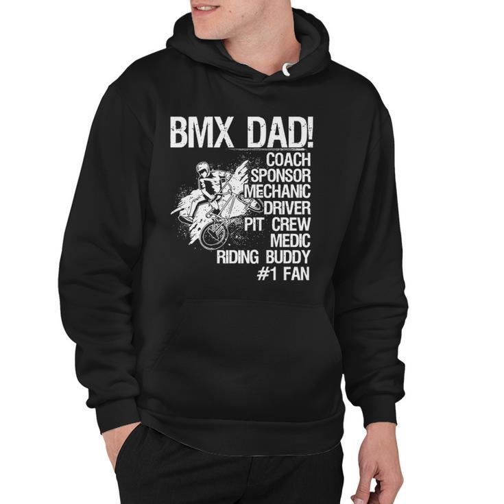 Bmx Dad Coach Sponsor Mechanic Driver On Back Classic Hoodie