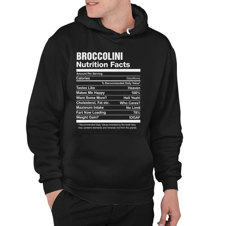Broccolini Nutrition Facts Funny Hoodie