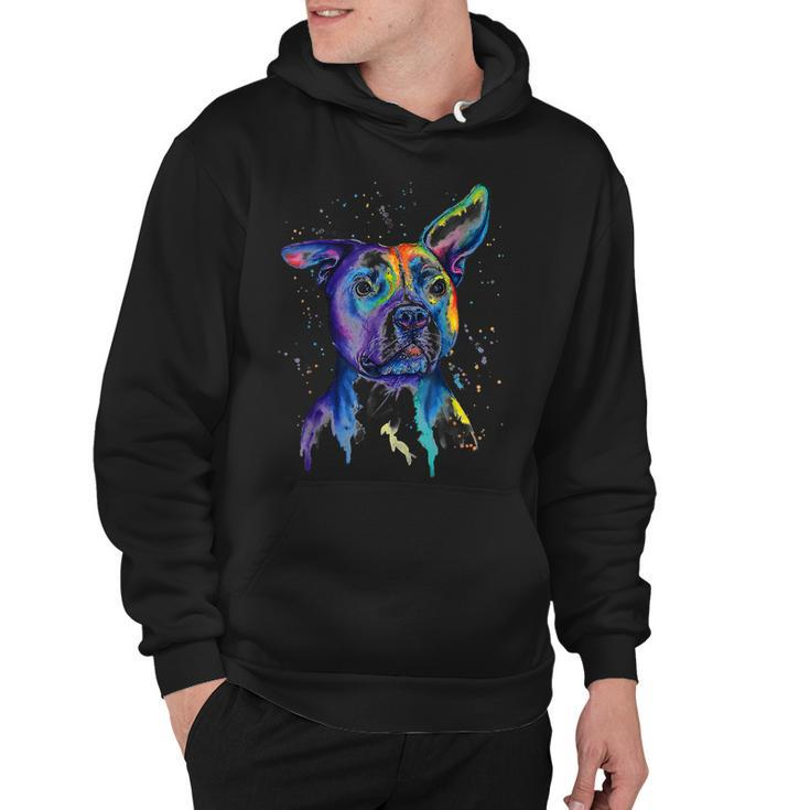 Colorful Pit-Bull Terrier Dog Love-R Dad Mom Boy Girl T-Shirt Hoodie