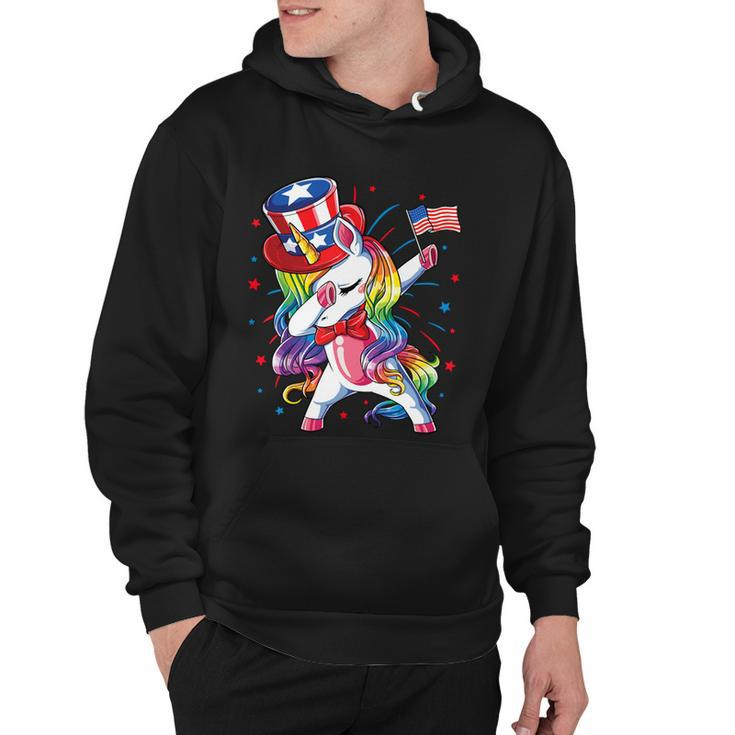 Dabbing Unicorn 4Th Of July Independence Day  Hoodie