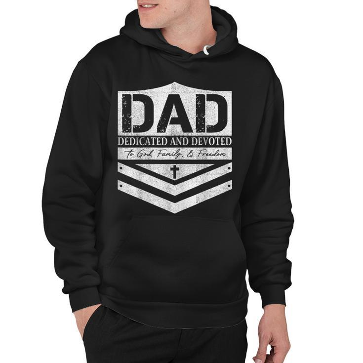 Dad Dedicated And Devoted Happy Fathers Day  Hoodie
