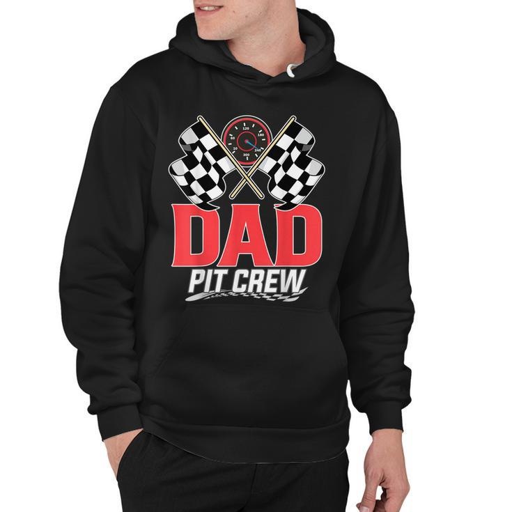 Dad Pit Crew Race Car Birthday Party Racing Family  Hoodie