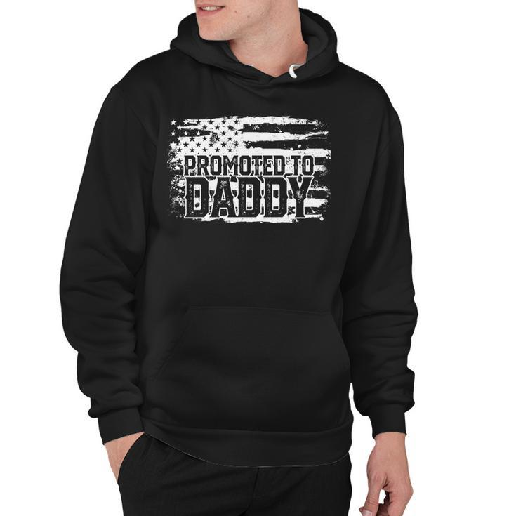 Daddy Dad American Flag 4Th Of July Pregnancy Announcement   Hoodie