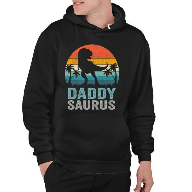 Daddysaurus Funny Fathers Day Rex Daddy Saurus Men Hoodie